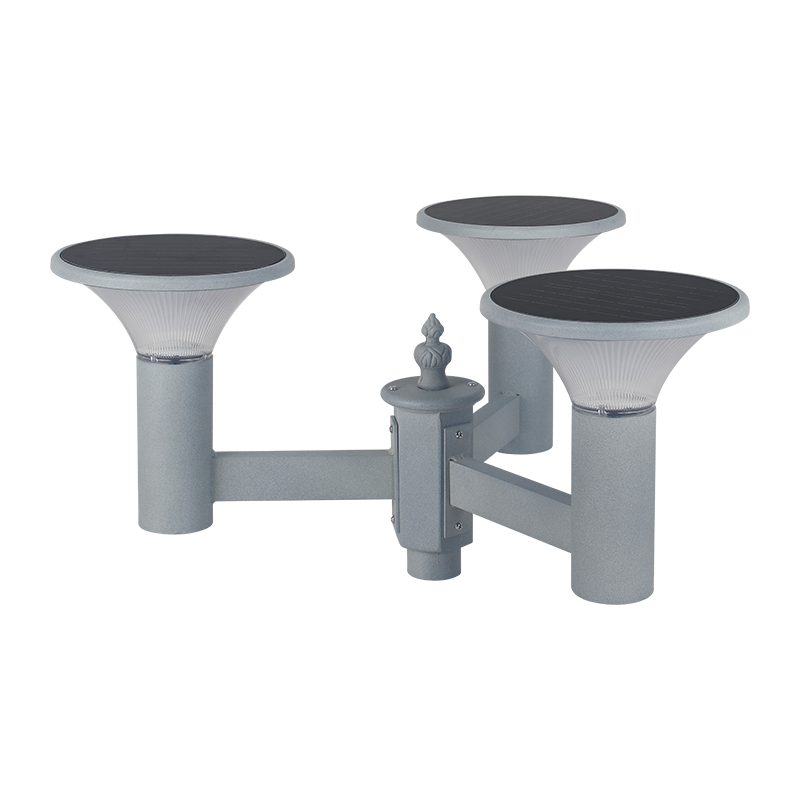 PY-SG018-24W Luz solar de jardim com três lâmpadas